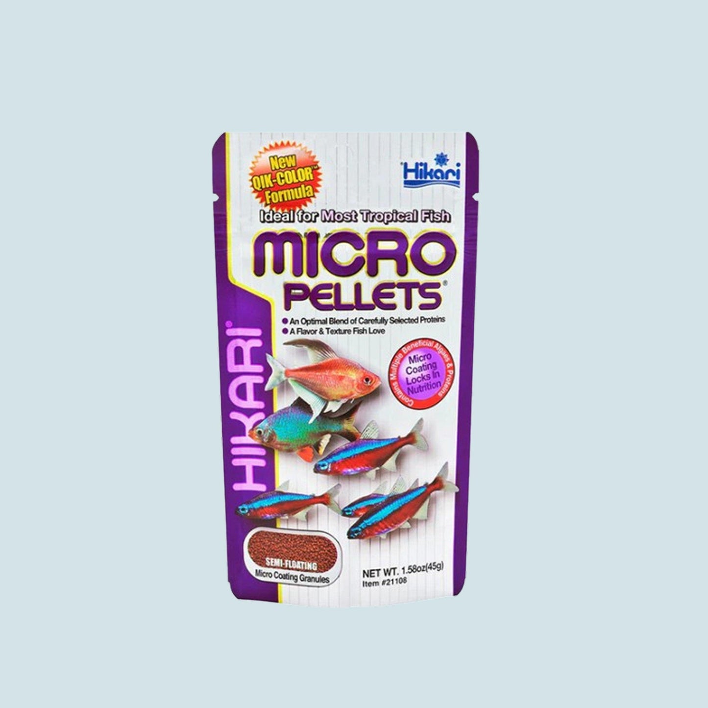 Hikari Tropical Micro Pellets 45g - Premium fish food for small tropical fish, nutritious micro-sized pellets in convenient 45 gram package