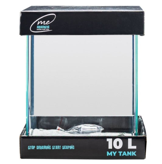 Me My Tank 10 L – Nano Glass Aquarium 20×20×25 cm with Rounded Front Edges