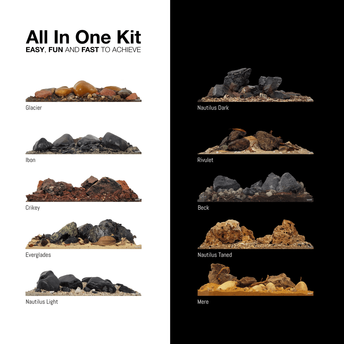 WIO Ibon River Kit - High-Altitude Riverbed Aquascaping Kit.