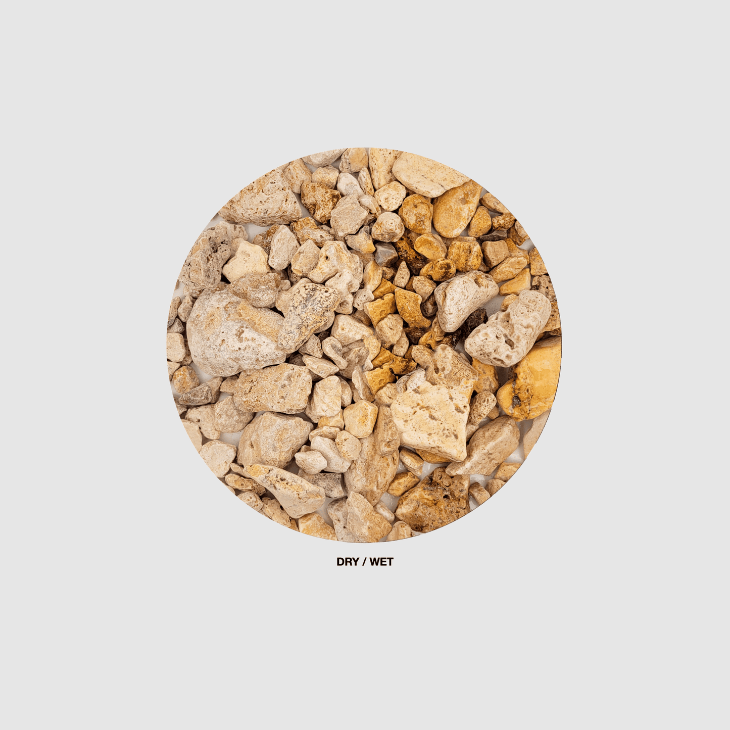 WIO White Adder Gravel Mix - Pale-Yellow to Cream Gravel for Aquariums & Terrariums.