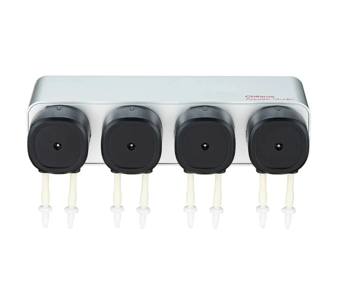 Chihiros 4-Channel Dosing Pump with four independent peristaltic dosing heads for automatic fertilizer and additive dosing in planted aquariums and reef tanks