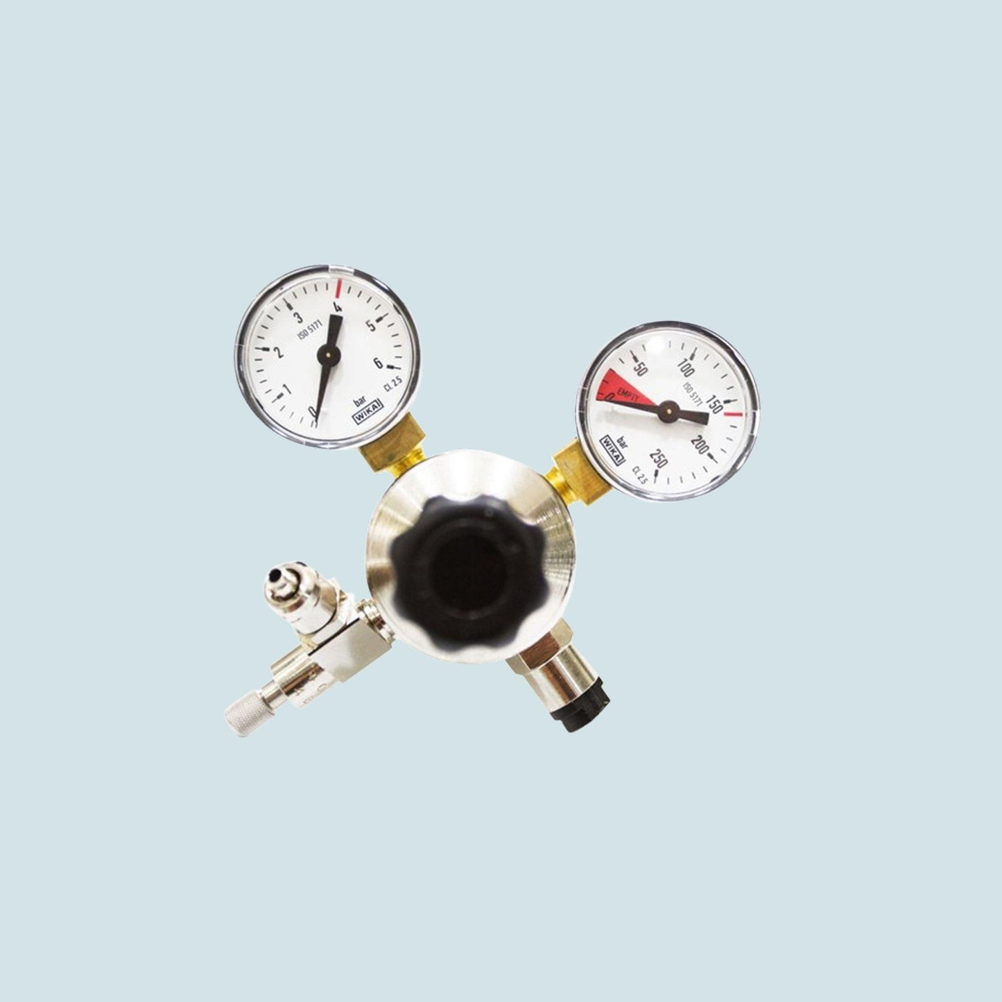 Oxyturbo Major 2 CO₂ Pressure Regulator with Needle Valve.