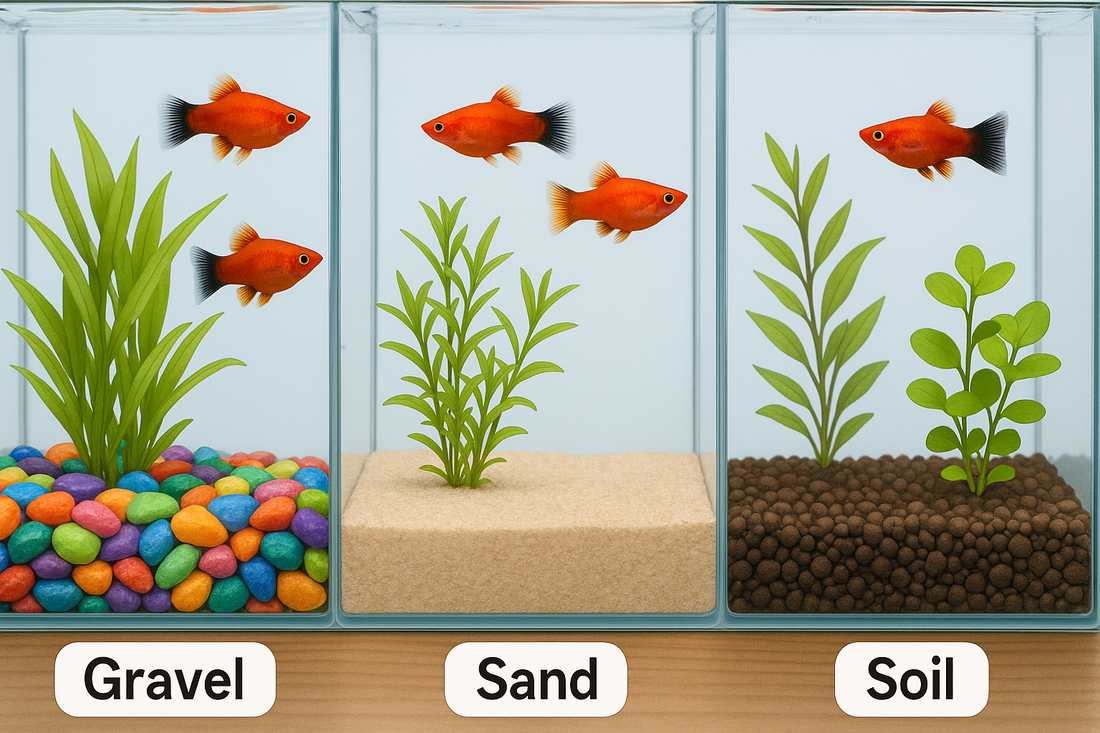 Comparison of aquarium soil, gravel, and sand – pros and cons