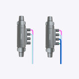 Chihiros Dosing Flow Adapter 16/22mm – installed on aquarium hose