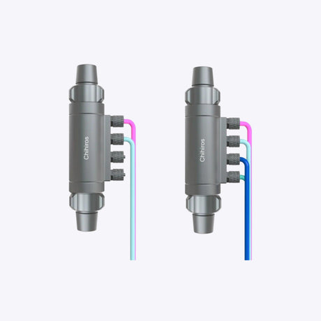 Chihiros Dosing Flow Adapter 16/22mm – installed on aquarium hose