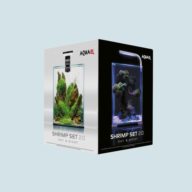 Aquael Shrimp Set Day & Night 20 Black – complete 20L nano aquarium kit with LED