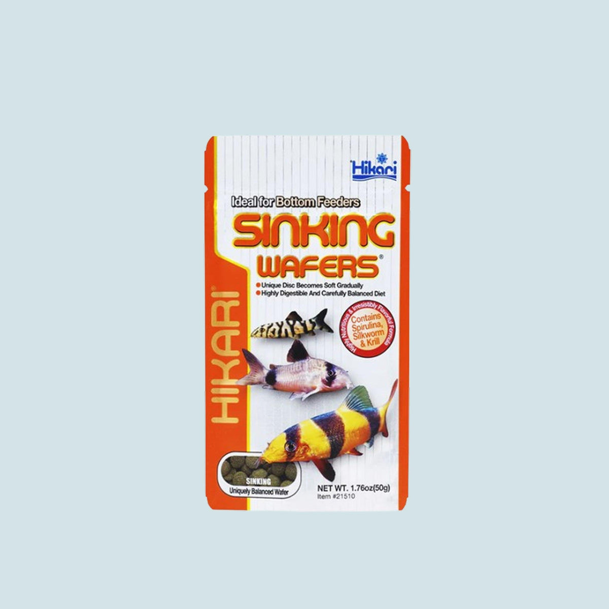 Hikari Sinking Wafers 110g – sinking food for bottom-dwelling aquarium fish