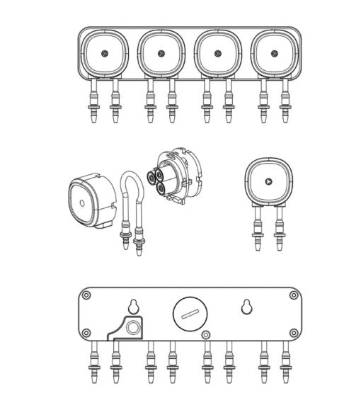 Chihiros 4 Channel Dosing System Complete Set - Professional Aquarium Automation  Aquarium Boutique.