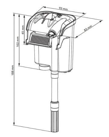 Aquael Versamax FZN Mini – flow adjustment control