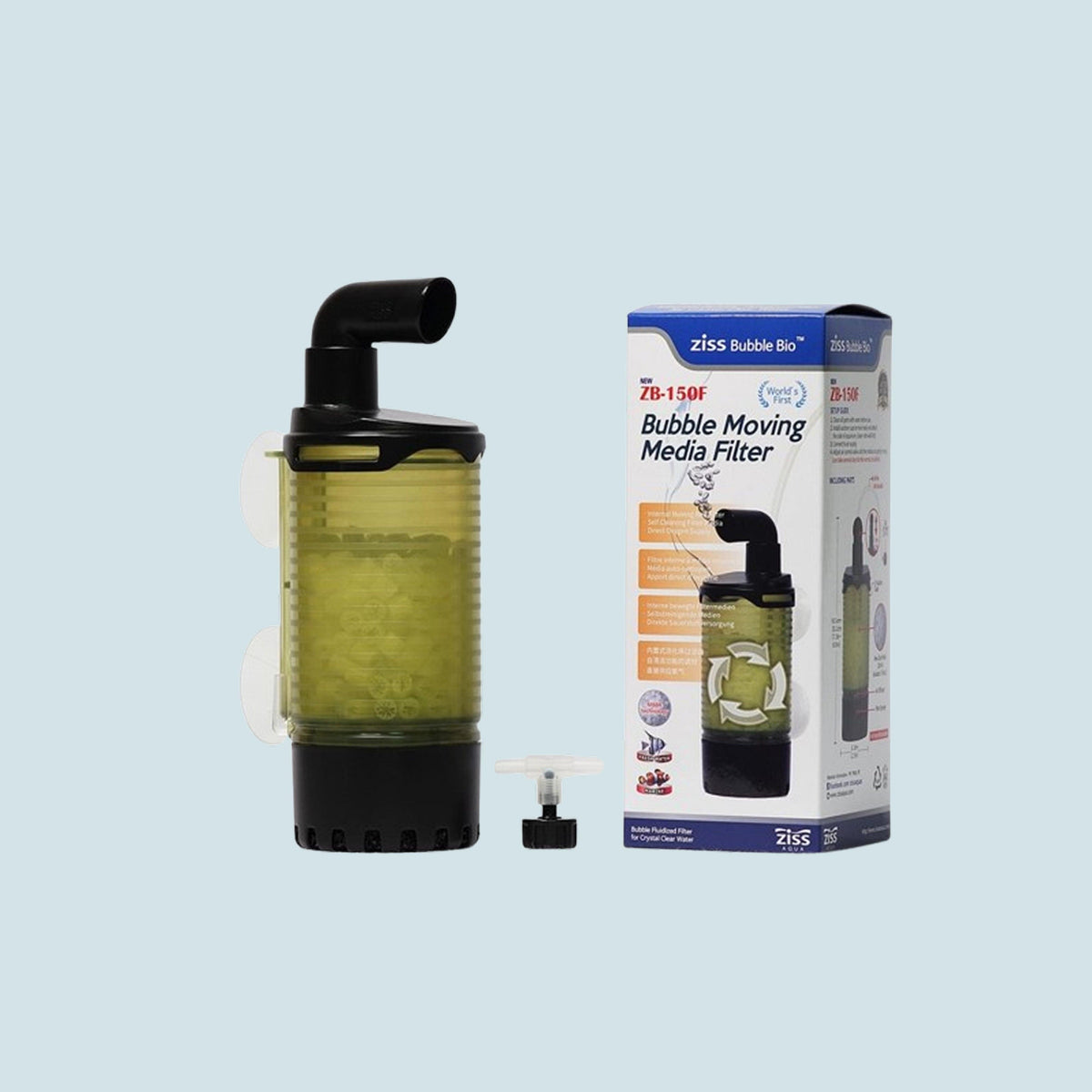 ZISS ZB-150F Moving Bed Filter – compact biological filter for nano and small tanks