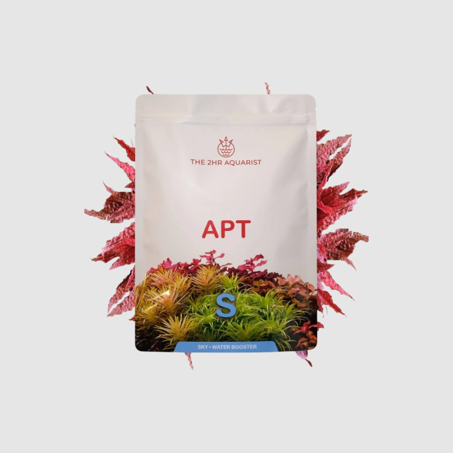 A package of 2Hr Aquarist APT SKY and on the background colorful thriving aquatic plants - Aquarium Boutique