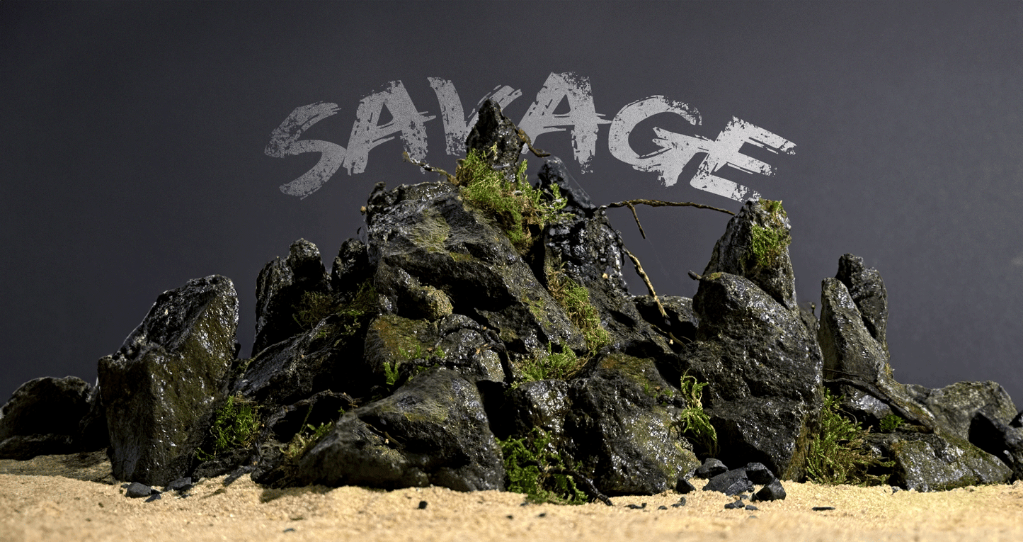 Savage Set Box Stones - Dynamic Aquascaping and Terrarium Hardscape - Aquarium Boutique