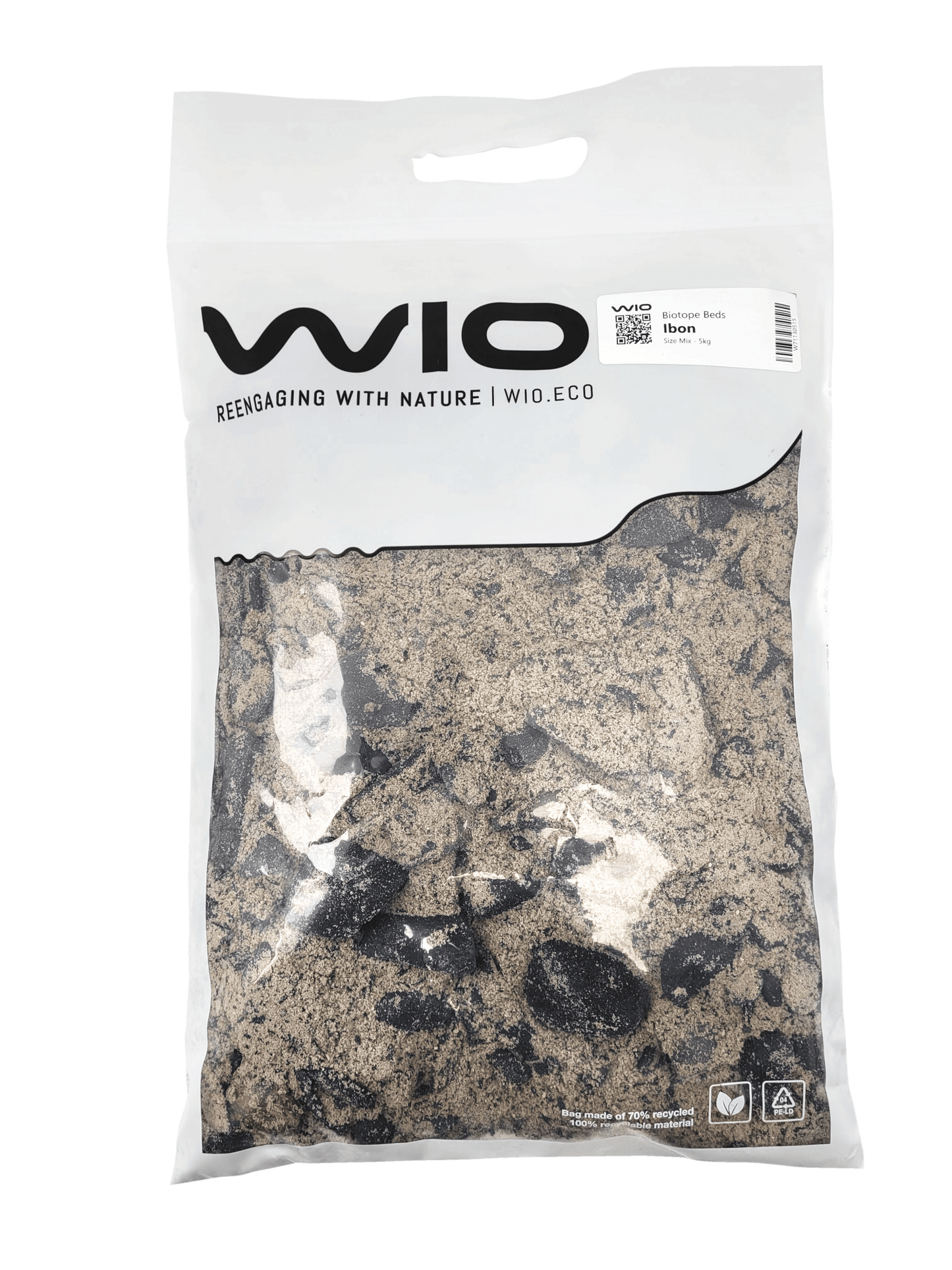 WIO Ibon Riverbed Mix2 - High-Contrast Substrate for Aquatic and Terrarium Environments - Aquarium Boutique