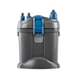 Gray and blue aquarium filter with 'Oase' branding on a white background